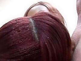 Luxurious Redhead Coloured Sluts Are Scuking Dick Staying On Their Knees
