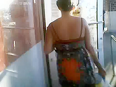 MILF in the grocery store, nice ass, honey