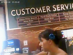 MILF in the grocery store, nice ass, honey