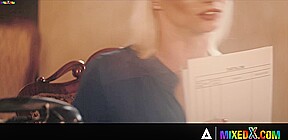 MIXEDX - Two Hot Lesbians Christina Shine And Zazie Skymm Taste Each Other's Pussies