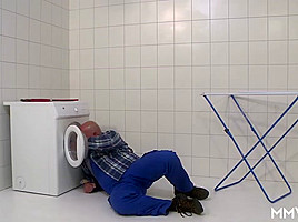MMV FILMS German Step mom draining the plumber