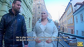Man Admires How Busty Beauty Makes Hunter Cum On Tits