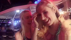 Mardi gras bitches flash and fuck by BBC strangers