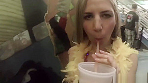 Mardi gras bitches flash and fuck by BBC strangers