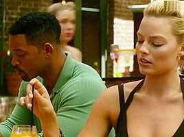 Margot Robbie - Sexy in Black Bikini - Focus (2015)