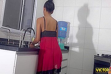 Married Woman Moaning Loudly In The Kitchen Before Taking It In The Greedy Ass