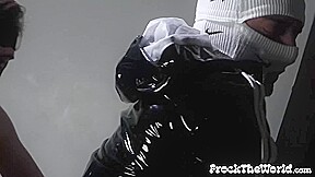 Masked Bottom Pup Jaxx Barebacked By Master R After Blowjob