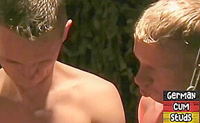 Masked German amateur bottom gangbang drilled in sling