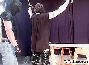 Masked dude spanked nasty gay