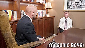 MasonicBoys Adam Snow Gives Ritualistic Load to Logan Cross