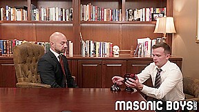 MasonicBoys Adam Snow Gives Ritualistic Load to Logan Cross