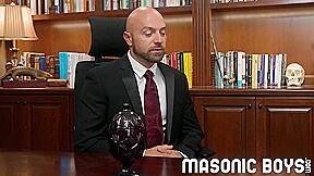 MasonicBoys Sage Roux gets bent over desk by hung Adam Snow