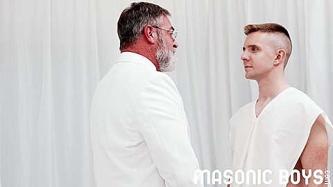 MasonicBoys Twink barebacked by suited DILF in horny act