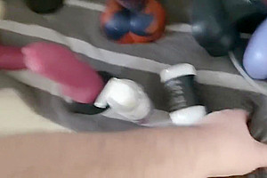 Master spanks, toys, punishes, and fucks sissy slave girl