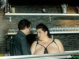 Mature BBW Lets Slave Cum after Pegging - Plumperd