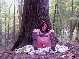 Milf Playing Outside Outdoors