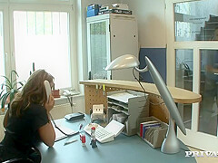 Milf Secretary Gets Fingered And Screwed On The Office Couch
