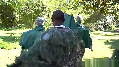 Military studs buttfuck in forest