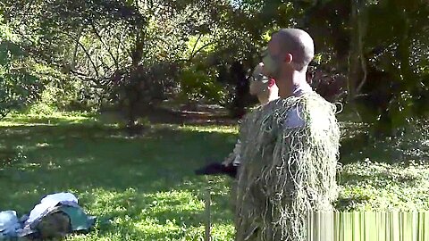 Military studs buttfuck in forest