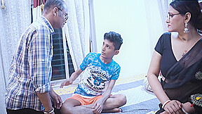 Miss Hot And Sexy Teacher And Old Step Father Teaches His Virgin Step son How To Fuck 1st Time