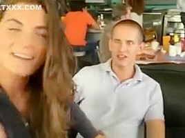 My College Girlfriend Giving Blowjob In Public Diner