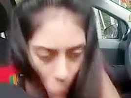 My little desi cousin Blow job in car Indian Pakistani