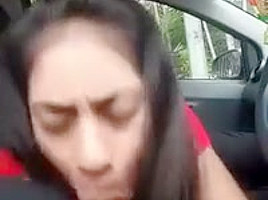 My little desi cousin Blow job in car Indian Pakistani