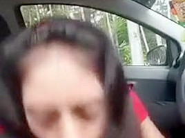 My little desi cousin Blow job in car Indian Pakistani