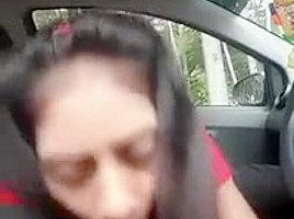 My little desi cousin Blow job in car Indian Pakistani