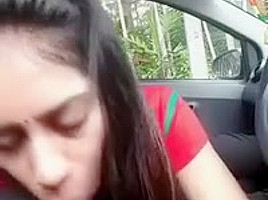 My little desi cousin Blow job in car Indian Pakistani