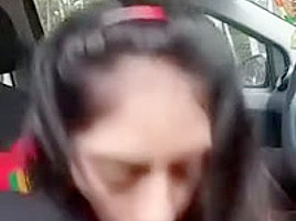 My little desi cousin Blow job in car Indian Pakistani