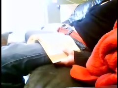 My mum home alone masturbates on couch