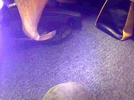 Nats Sexy feet in Pedi socks out of her shoe