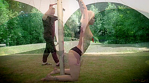 Naughty Slave Submissive In Bondage Sex Game