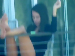 Neighbor Girl Goes Legs Up!