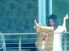 Neighbor Girl Goes Legs Up!