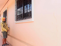 Neighbor spy on sex by window and masturbate - creampie for happy guy :-)