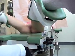 Nerdy Japanese teen 18+ got her cunt examined by a naughty gyno