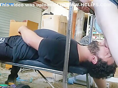 Nice Cock Gives Deep Throat Workout On The Weight Bench Bushmanjim