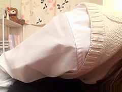 Nice teen 18+ prforms a sensual footjob