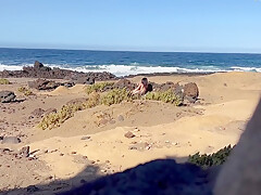 Nudist Beach Blowjob: I Show My Hard Cock To A Bitch That Asks Me For A Blowjob And Cum In Her Mouth