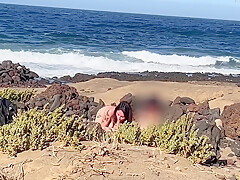 Nudist Beach Blowjob: I Show My Hard Cock To A Bitch That Asks Me For A Blowjob And Cum In Her Mouth