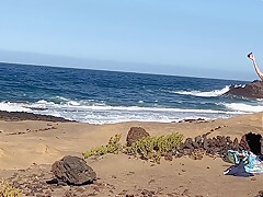 Nudist Beach Blowjob: I Show My Hard Cock To A Bitch That Asks Me For A Blowjob And Cum In Her Mouth