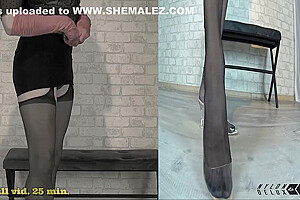 Nylondelux Suspender Pantyhose Anal Play