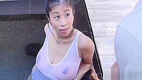 Oiling up this ASIAN slut