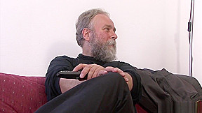 Older man younger woman oral exchange