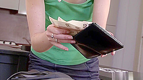 Older man younger woman oral exchange