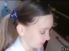 On The Couch In Amateur Sex Russian Coed Nailed Hard And Facialized