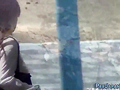 Oriental Slut Caught Pee