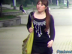 Oriental Slut Caught Pee